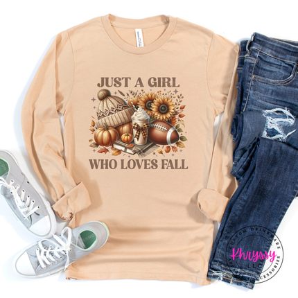 Sand Dune tee with a hand-illustrated fall icon collage across the chest.