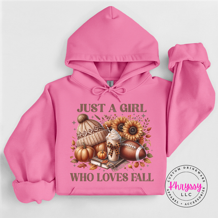 Azalea hoodie with the fall sunflower football and latte design