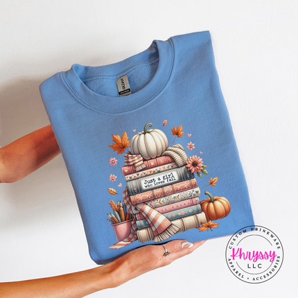 Just A Girl Who Loves Fall Cozy Crewneck Sweatshirt