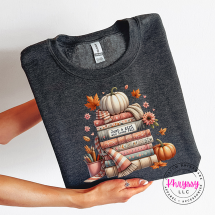 Just A Girl Who Loves Fall Cozy Crewneck Sweatshirt