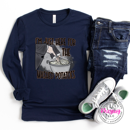 Navy colored top with a hand-illustrated witch print.