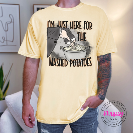 Butter tee with the mashed potatoes whisk holiday dinner print