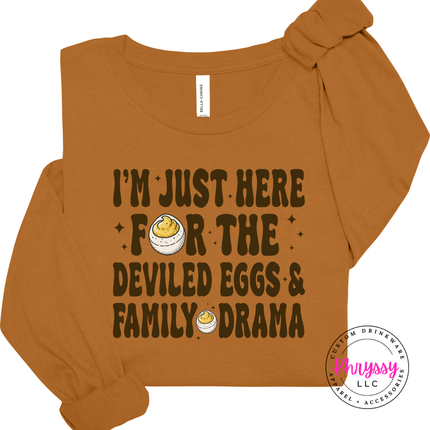 Toast long sleeve with a playful family drama design.