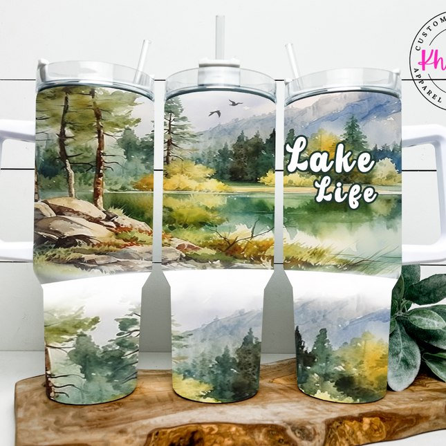 Lake Life 40oz Tumbler with Straw