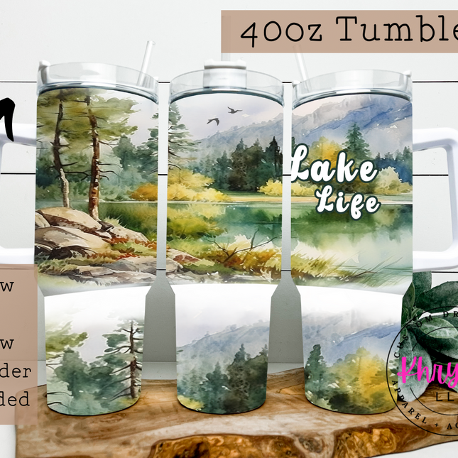 Lake Life 40oz Tumbler with Straw