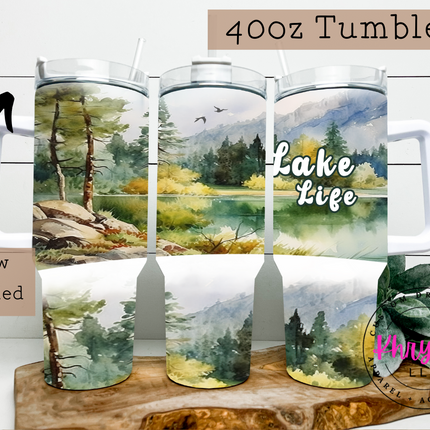 Lake Life 40oz Tumbler with Straw