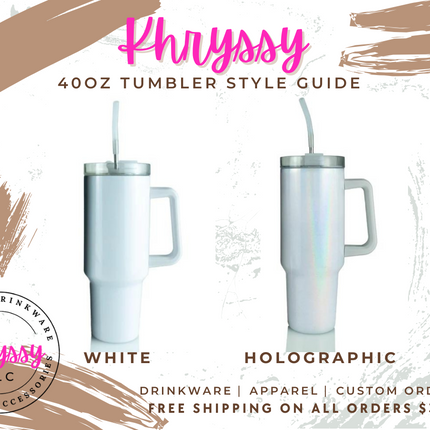 Create Your Own Custom 40oz Tumbler with Metal Straw