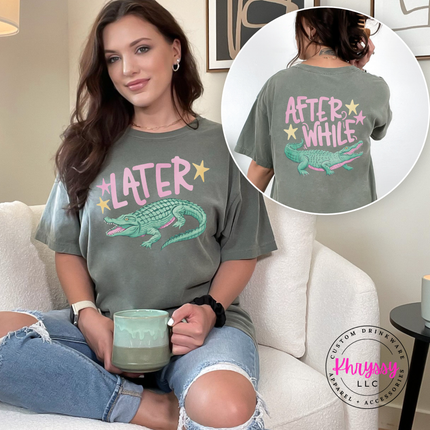 Later Alligator After While Crocodile Southern Summer Graphic Tee