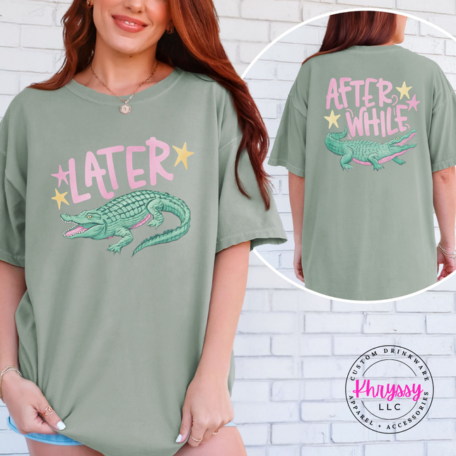 Later Alligator After While Crocodile Southern Summer Graphic Tee