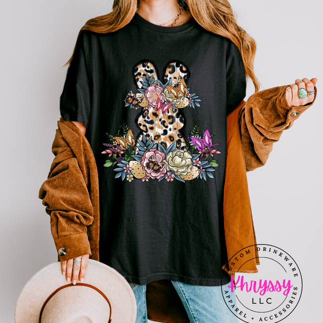 Leopard Bunny Floral — Boho Easter Statement