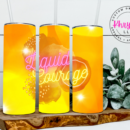 Liquid Courage Custom 20/30oz Tumbler with Straw