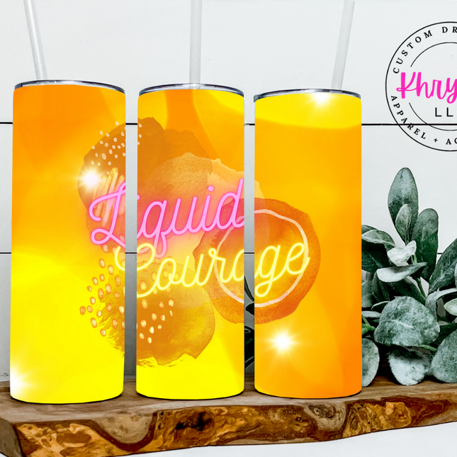 Liquid Courage Custom 20/30oz Tumbler with Straw