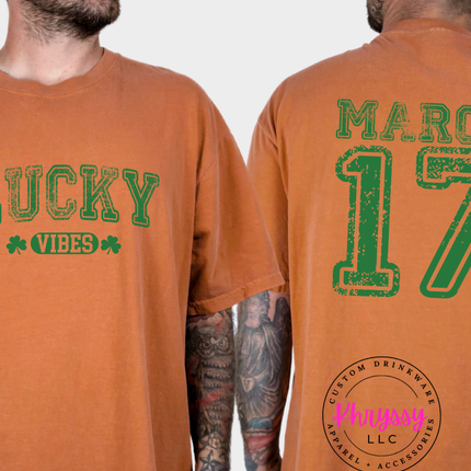 Lucky Vibes March 17 T-Shirt | St. Patrick's Day Graphic Tee | Festive and Fun