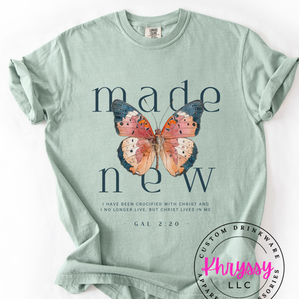 Made New Butterfly Faith Tee | Galatians 2:20 Women's Tee