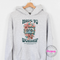 Ash Grey hoodie with a retro floral cassette worship design on the chest