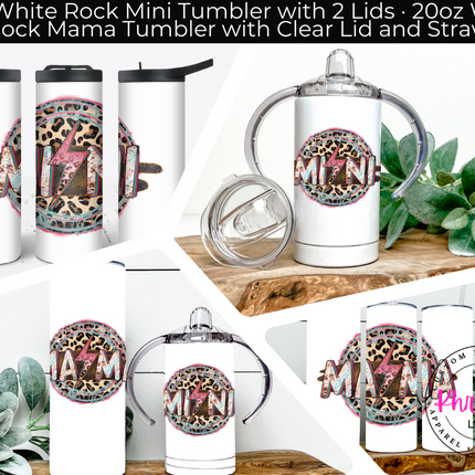 Mama and Mini White Rock Custom Tumbler Set