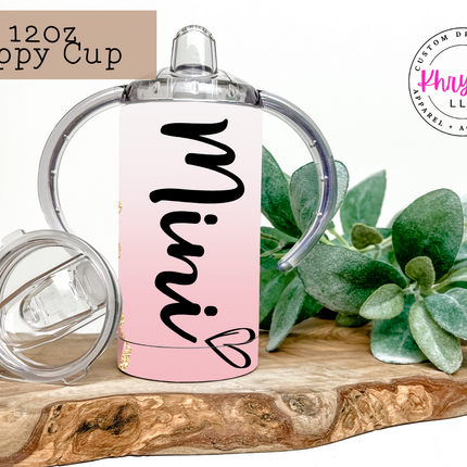 Mama & Mini Pink Swirl Custom Tumbler Set