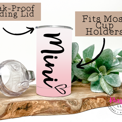 Mama & Mini Pink Swirl Custom Tumbler Set