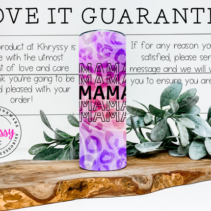 Mama and Mini Custom Animal Print Tumbler Set with Straw