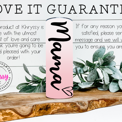 Mama & Mini Pink Swirl Custom Tumbler Set