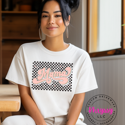 Mama Checkered Pink Unisex Shirt