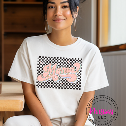 Mama Checkered Pink Unisex Shirt
