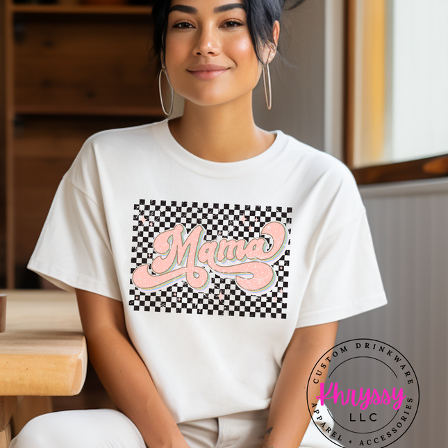 Mama Checkered Pink Unisex Shirt