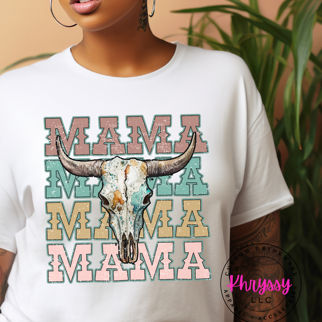 Mama Cow Skull: Boho Chic Unisex Shirt