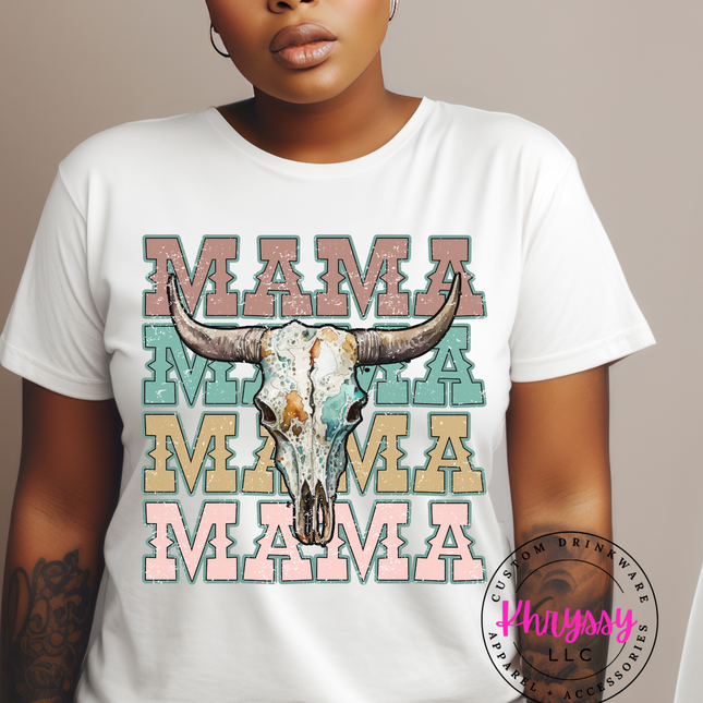 Mama Cow Skull: Boho Chic Unisex Shirt
