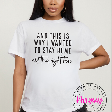 Funny Stay Home T-Shirt | Cute Graphic Tee for Homebodies | Quirky Quote Shirt | Perfect Gift for Introverts | Casual Everyday Wear