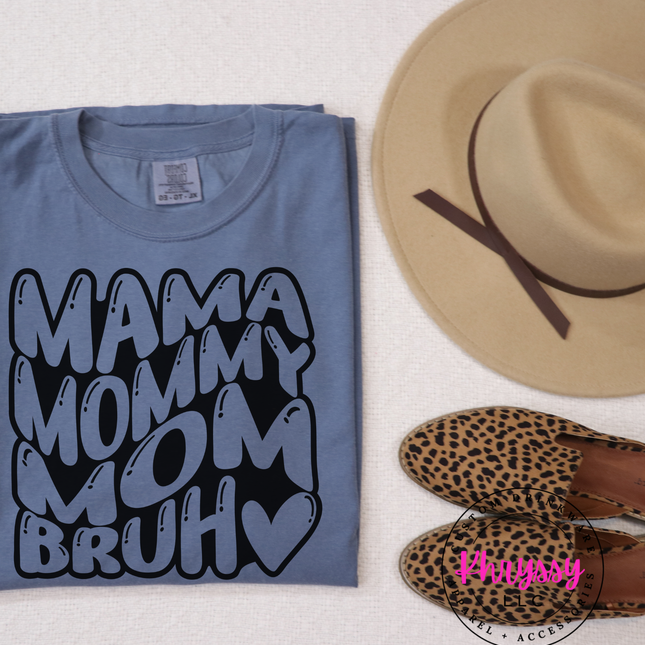 Mama Mommy Mom Bruh Bold Bubble Typography — Playful Mom Energy