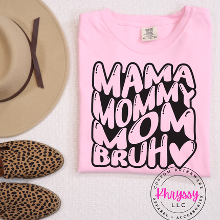 Mama Mommy Mom Bruh Bold Bubble Typography — Playful Mom Energy