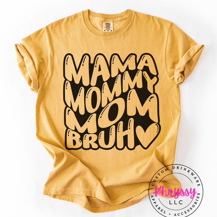 Mama Mommy Mom Bruh Bold Bubble Typography — Playful Mom Energy