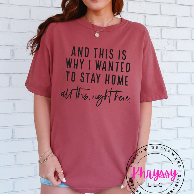 Funny Stay Home T-Shirt | Cute Graphic Tee for Homebodies | Quirky Quote Shirt | Perfect Gift for Introverts | Casual Everyday Wear