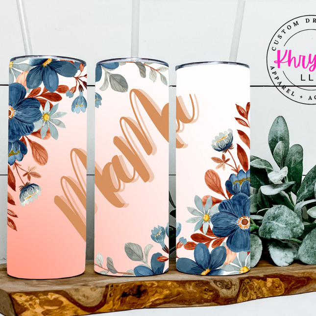 Mama Sunrise Slant Custom 20oz Tumbler with Straw