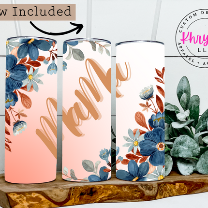 Mama Sunrise Slant Custom 20oz Tumbler with Straw