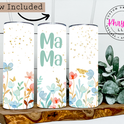 Mama Light Pastel Custom 20oz Tumbler with Straw
