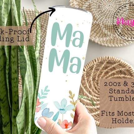 Mama Light Pastel Custom 20oz Tumbler with Straw