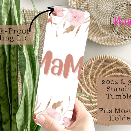 Pastel Petal Mama 20oz Tumbler with Straw