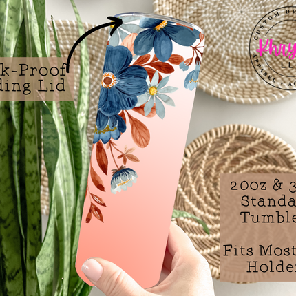 Mama Sunrise Stacked Custom 20oz Tumbler with Straw