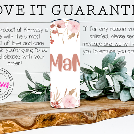 Pastel Petal Mama 20oz Tumbler with Straw