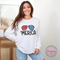 White long sleeve tee displaying retro patriotic shades with Merica text.