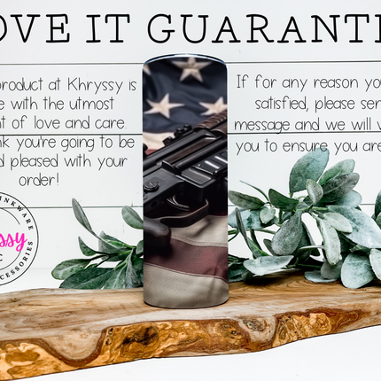 Defender's Pride 20oz Military Tumbler with Straw