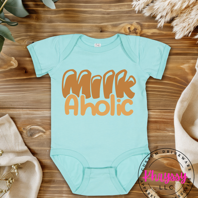 Milk Aholic Funny Baby Gift Bold Humor Newborn Black Outfit Sarcastic Baby Shower Favorite Look