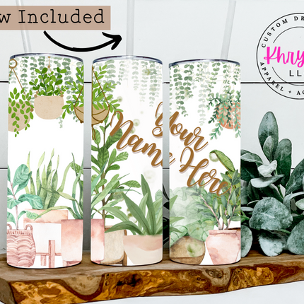 Minimalist Custom 20oz Tumbler with Straw