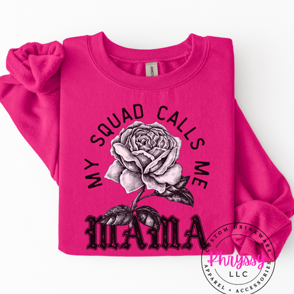My Squad Calls Me Mama Vintage Rose — Bold Mom Statement