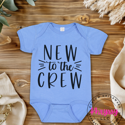 New to the Crew Baby Gift Bold Pink Newborn Welcome Look Fun Baby Shower Announcement Favorite
