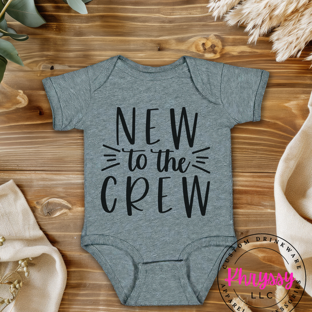 New to the Crew Baby Gift Bold Pink Newborn Welcome Look Fun Baby Shower Announcement Favorite