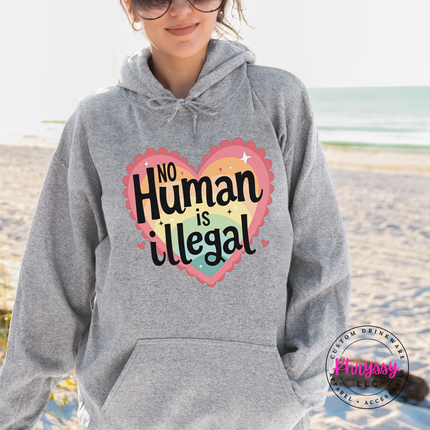 Substantial activism graphic pullover hoodie for values-driven women