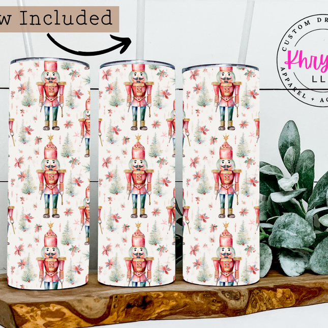 Nostalgic Nutcracker Delight 20oz Tumbler with Straw